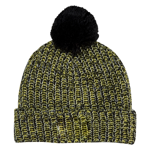 Grace Collection Pom Beanie With Cuff - Grace Collection Pom Beanie With Cuff - Image 43 of 52