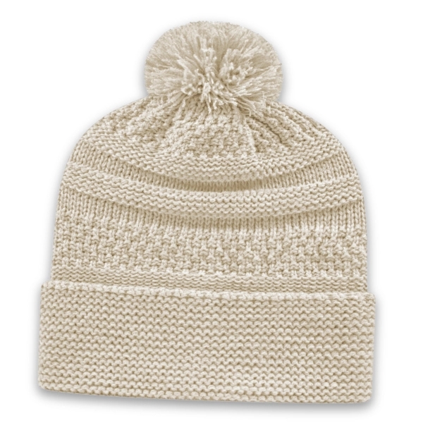 Cable Knit Toque with Cuff - Cable Knit Toque with Cuff - Image 4 of 6