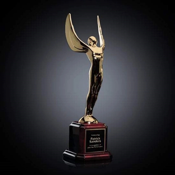 Custom Winged Achievement Award on Rosewood
