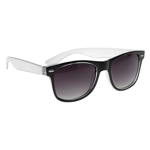 Two Tone Translucent Malibu Sunglasses Plum Grove 