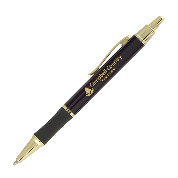 Matrix Grip Metal Pen w/ Gold Top & Accents