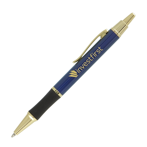 Matrix Grip Metal Pen w/ Gold Top & Accents