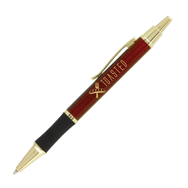 Matrix Grip Metal Pen w/ Gold Top & Accents