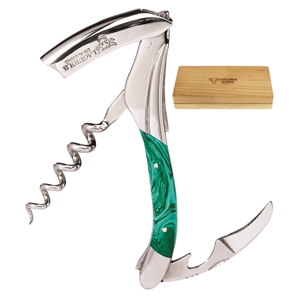 Laguiole en Aubrac Corkscrew - Green Malachite Handle - Laguiole en Aubrac Corkscrew - Green Malachite Handle - Image 1 of 1
