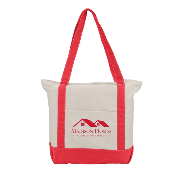 Zephyr - Cotton Canvas Boat Tote Bag - Zephyr - Cotton Canvas Boat Tote Bag - Image 6 of 6