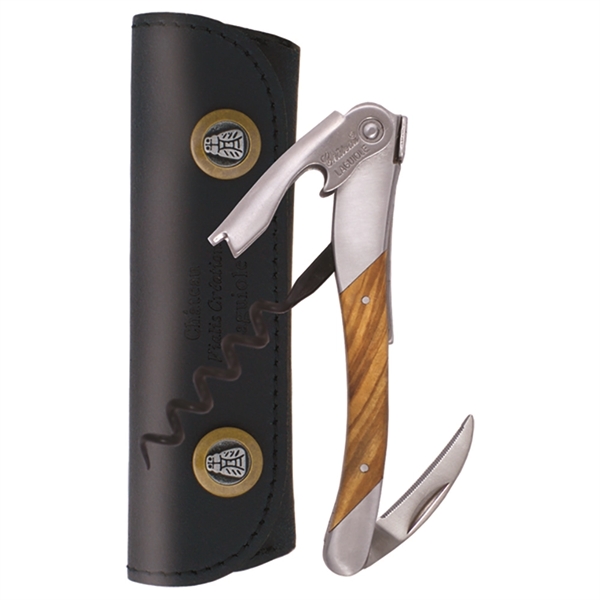 Chateau Laguiole® Waiter's Corkscrew - Olive Wood Handle - Chateau Laguiole® Waiter's Corkscrew - Olive Wood Handle - Image 0 of 0