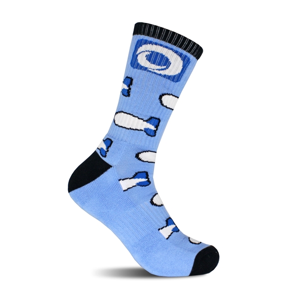 Custom Athletic Crew Socks - Luxury Combed Cotton - Custom Athletic Crew Socks - Luxury Combed Cotton - Image 4 of 5