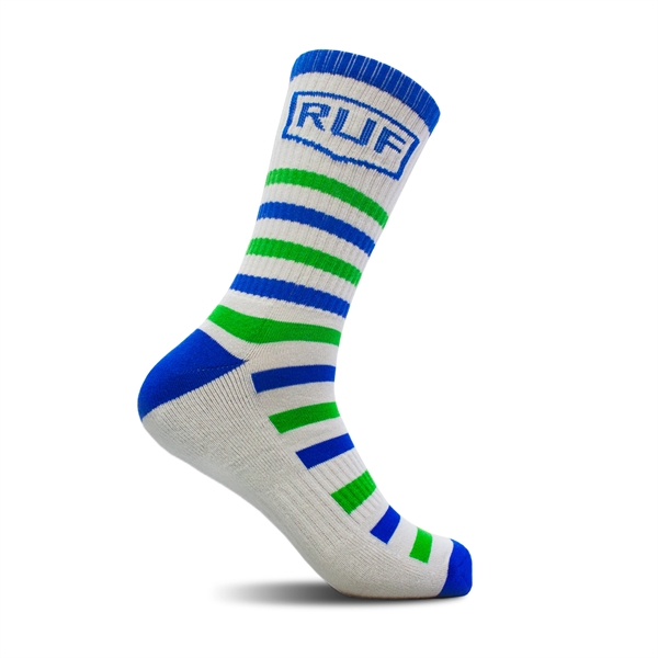 Custom Athletic Crew Socks - Luxury Combed Cotton - Custom Athletic Crew Socks - Luxury Combed Cotton - Image 5 of 5