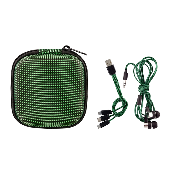TEXTURED CHARGING CABLE EAR BUD KIT - TEXTURED CHARGING CABLE EAR BUD KIT - Image 8 of 13
