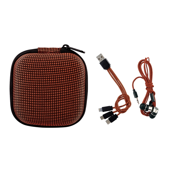 TEXTURED CHARGING CABLE EAR BUD KIT - TEXTURED CHARGING CABLE EAR BUD KIT - Image 2 of 13
