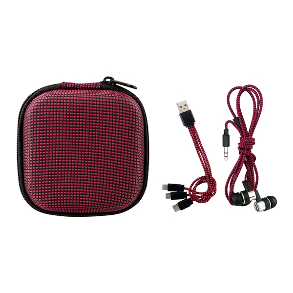 TEXTURED CHARGING CABLE EAR BUD KIT - TEXTURED CHARGING CABLE EAR BUD KIT - Image 4 of 13