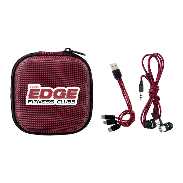 TEXTURED CHARGING CABLE EAR BUD KIT - TEXTURED CHARGING CABLE EAR BUD KIT - Image 5 of 13