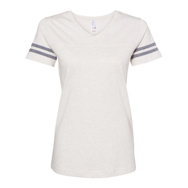 LAT Women's Football V-Neck Fine Jersey Tee - LAT Women's Football V-Neck Fine Jersey Tee - Image 39 of 40