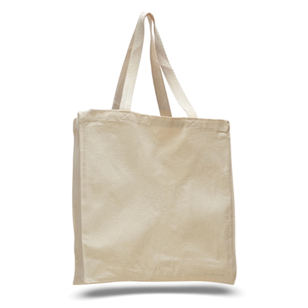 12 oz. Cotton Canvas Reusable Tote Bag w/ Handles for Books - 12 oz. Cotton Canvas Reusable Tote Bag w/ Handles for Books - Image 1 of 1