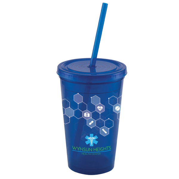 Explore - ColorJet - 16 Oz. Double Wall Tumbler Cup - Explore - ColorJet - 16 Oz. Double Wall Tumbler Cup - Image 6 of 12