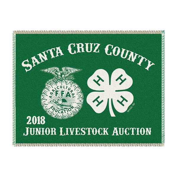 Custom 2-Layer CottonWeave™ Throw Blanket, USA-made. Size M. - Custom 2-Layer CottonWeave™ Throw Blanket, USA-made. Size M. - Image 1 of 7