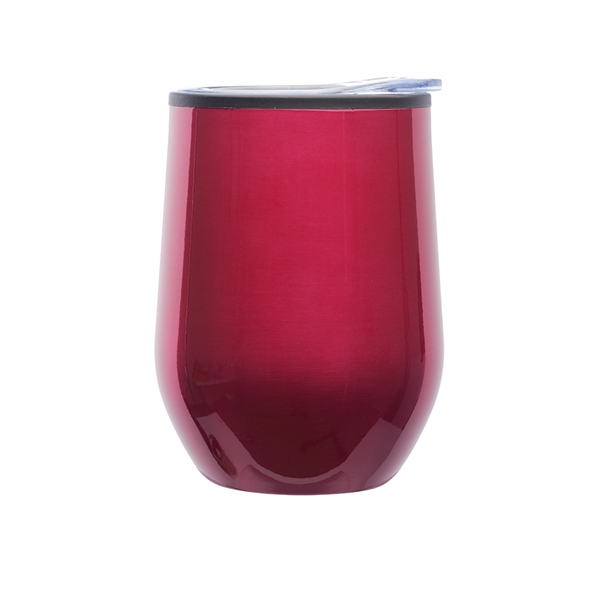 Wine Tumbler With Lid, Stainless Steel Stemless Wine Glasses