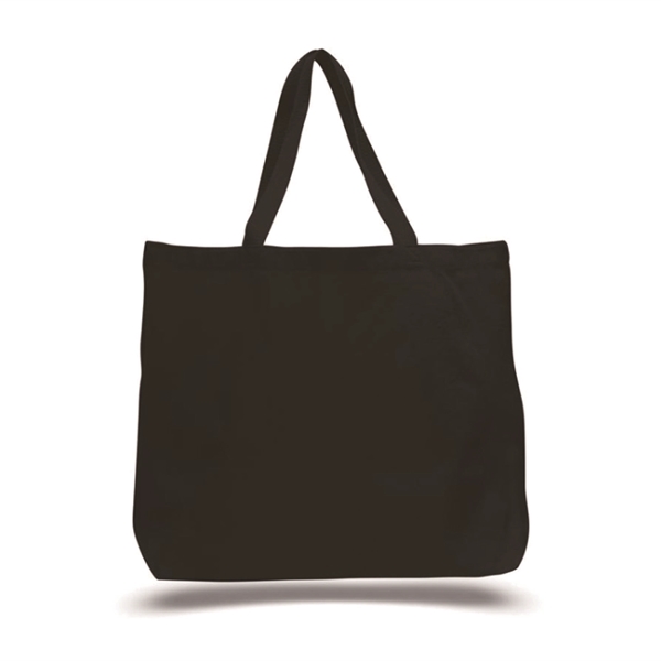 12oz.Cotton Canvas Reusable Tote Bag w/ Handles for Shopping - 12oz.Cotton Canvas Reusable Tote Bag w/ Handles for Shopping - Image 1 of 4