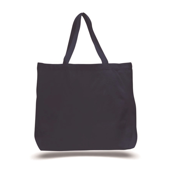 12oz.Cotton Canvas Reusable Tote Bag w/ Handles for Shopping - 12oz.Cotton Canvas Reusable Tote Bag w/ Handles for Shopping - Image 2 of 4