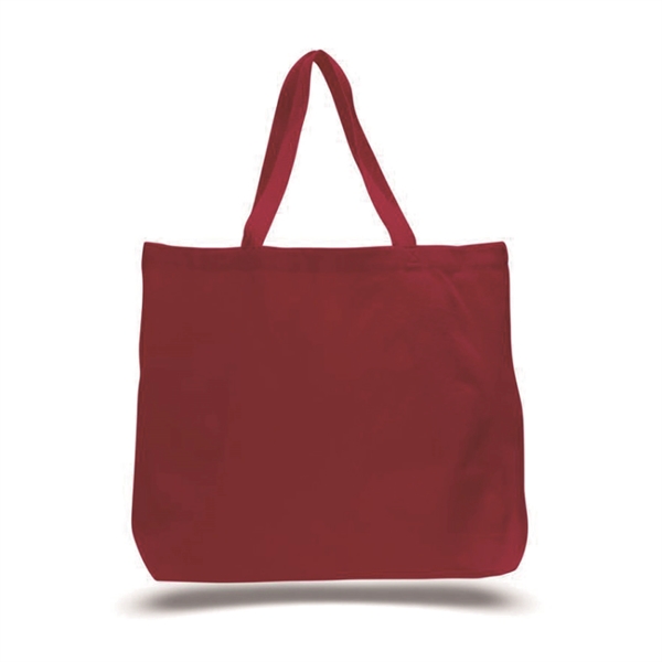 12oz.Cotton Canvas Reusable Tote Bag w/ Handles for Shopping - 12oz.Cotton Canvas Reusable Tote Bag w/ Handles for Shopping - Image 3 of 4