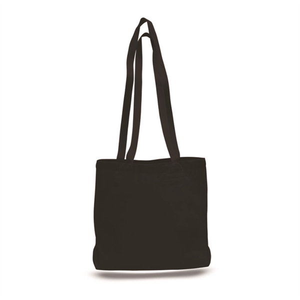 12 oz. Cotton Canvas Reusable Messanger Tote Bag w/ Handles - 12 oz. Cotton Canvas Reusable Messanger Tote Bag w/ Handles - Image 1 of 4