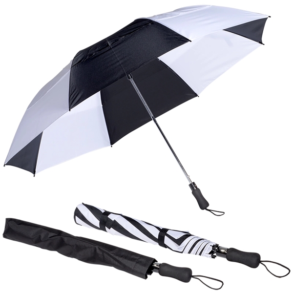 58" Vented Auto Open Golf Umbrella - 58" Vented Auto Open Golf Umbrella - Image 1 of 2