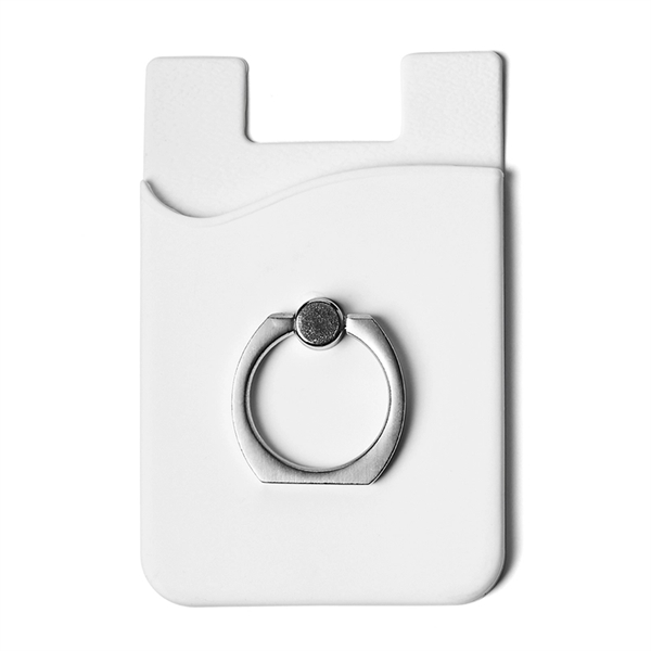 Silicone Card Holder With Metal Ring Phone Stand - Silicone Card Holder With Metal Ring Phone Stand - Image 8 of 11