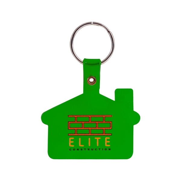 1 Color House Shaped Soft Plastic Key Tags - 1 Color House Shaped Soft Plastic Key Tags - Image 13 of 14