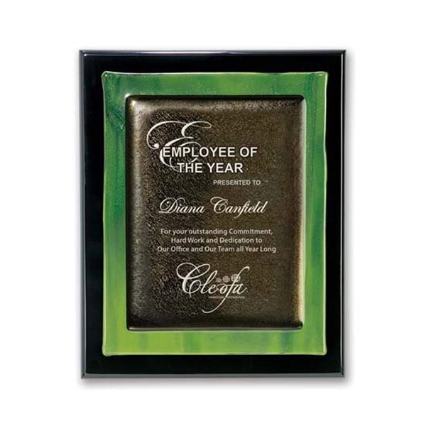 Metallic Fusion Plaque - Black/Green - Metallic Fusion Plaque - Black/Green - Image 1 of 3