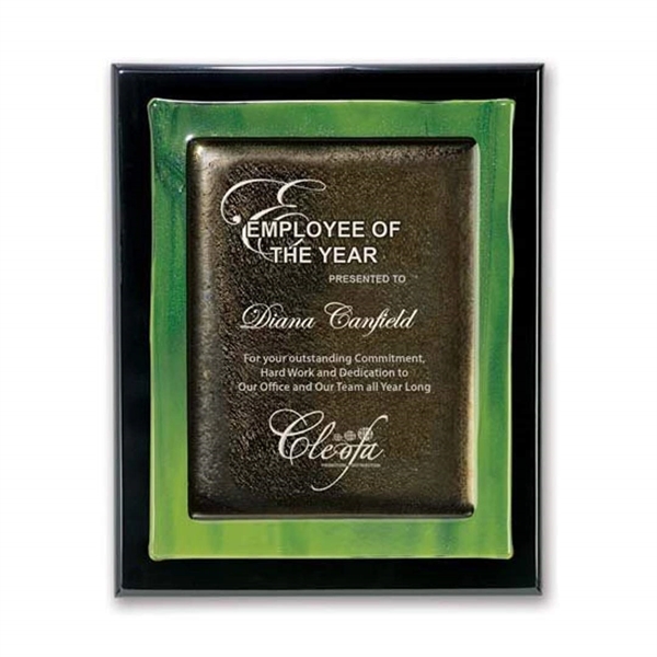 Metallic Fusion Plaque - Black/Green - Metallic Fusion Plaque - Black/Green - Image 2 of 3