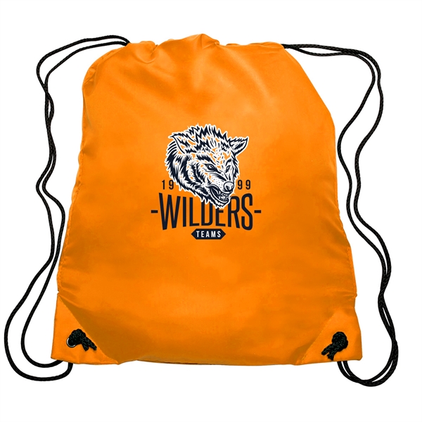 GO-EZ Polyester Drawstring Backpacks w/ 1 Color Imprint - GO-EZ Polyester Drawstring Backpacks w/ 1 Color Imprint - Image 33 of 34