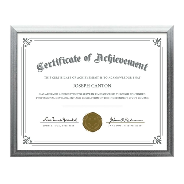 Custom Calais Certificate Frame - Silver