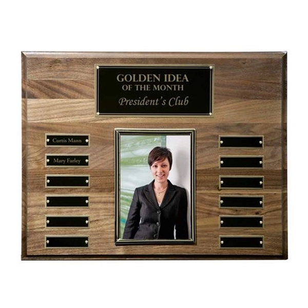 Custom Walnut Perpetual Photo Plaque