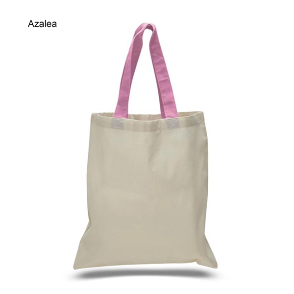 6 oz. Cotton Canvas Reusable Tote Bag w/ Handle for Shopping - 6 oz. Cotton Canvas Reusable Tote Bag w/ Handle for Shopping - Image 2 of 22