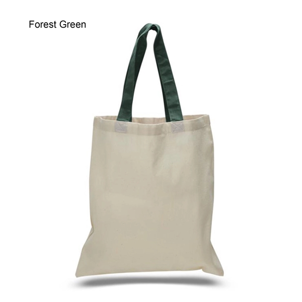 6 oz. Cotton Canvas Reusable Tote Bag w/ Handle for Shopping - 6 oz. Cotton Canvas Reusable Tote Bag w/ Handle for Shopping - Image 6 of 22