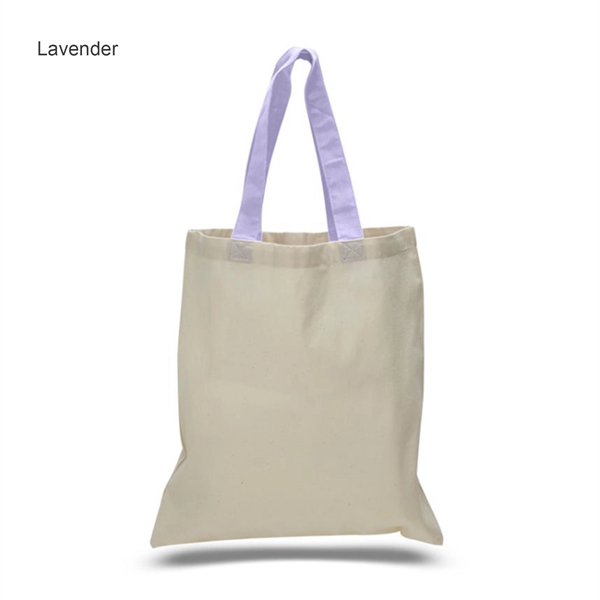 6 oz. Cotton Canvas Reusable Tote Bag w/ Handle for Shopping - 6 oz. Cotton Canvas Reusable Tote Bag w/ Handle for Shopping - Image 10 of 22
