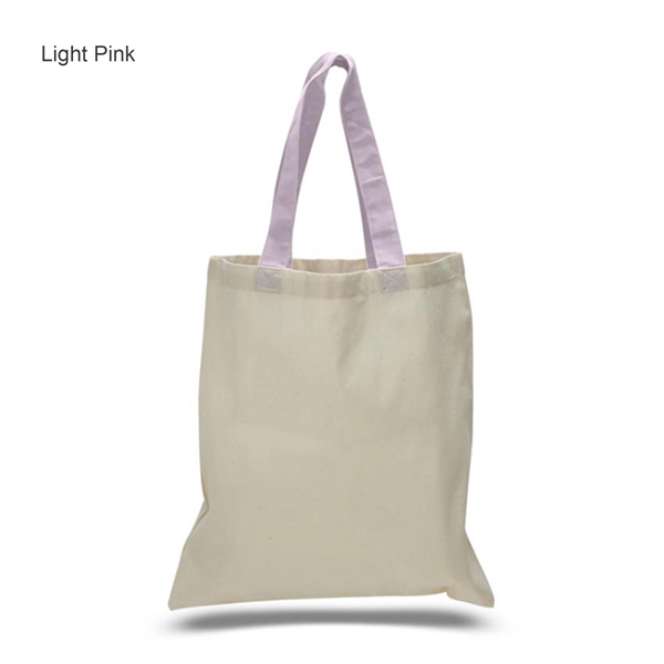 6 oz. Cotton Canvas Reusable Tote Bag w/ Handle for Shopping - 6 oz. Cotton Canvas Reusable Tote Bag w/ Handle for Shopping - Image 11 of 22