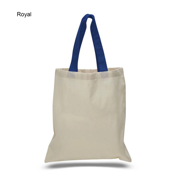 6 oz. Cotton Canvas Reusable Tote Bag w/ Handle for Shopping - 6 oz. Cotton Canvas Reusable Tote Bag w/ Handle for Shopping - Image 17 of 22