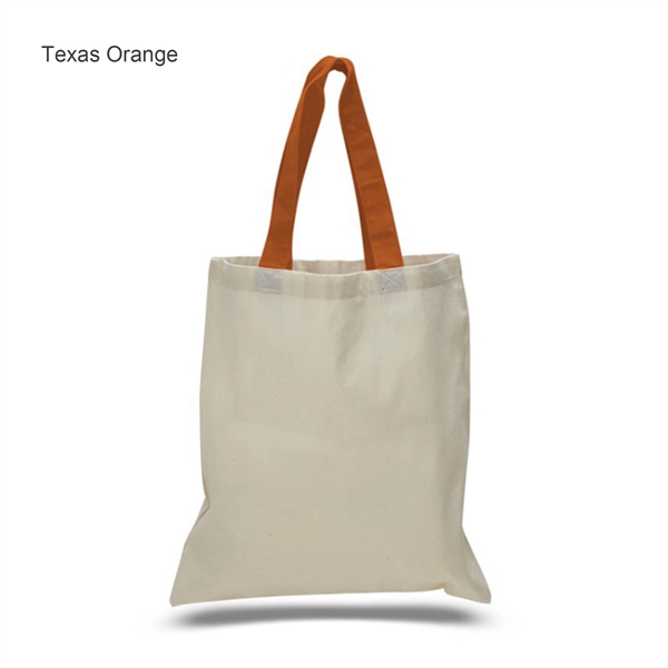 6 oz. Cotton Canvas Reusable Tote Bag w/ Handle for Shopping - 6 oz. Cotton Canvas Reusable Tote Bag w/ Handle for Shopping - Image 19 of 22