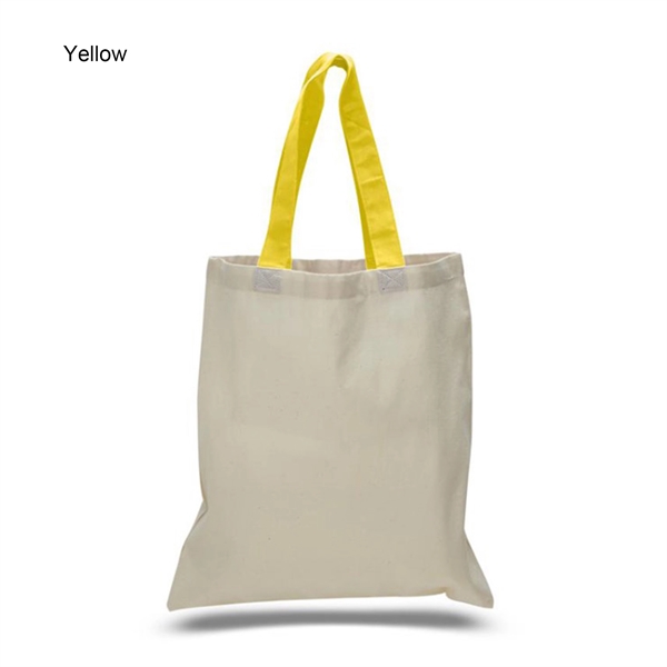 6 oz. Cotton Canvas Reusable Tote Bag w/ Handle for Shopping - 6 oz. Cotton Canvas Reusable Tote Bag w/ Handle for Shopping - Image 21 of 22