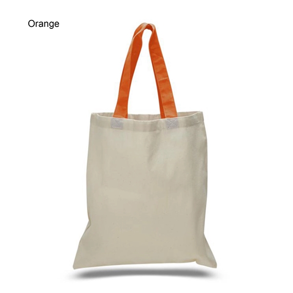 6 oz. Cotton Canvas Reusable Tote Bag w/ Handle for Shopping - 6 oz. Cotton Canvas Reusable Tote Bag w/ Handle for Shopping - Image 22 of 22