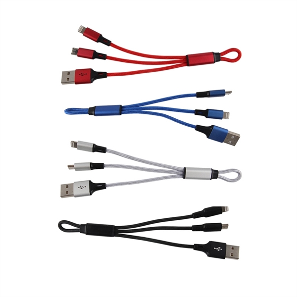 4-in-1 Nylon Charging Cable - 4-in-1 Nylon Charging Cable - Image 2 of 3