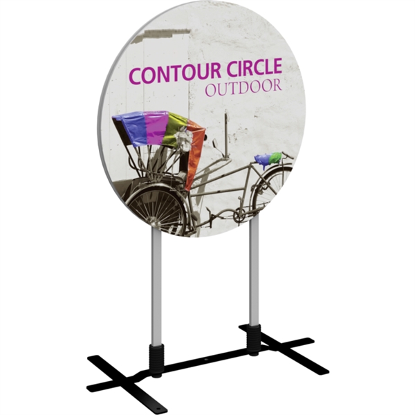 Contour Double-Sided Outdoor Sign Circle - Plate Base - Contour Double-Sided Outdoor Sign Circle - Plate Base - Image 0 of 0