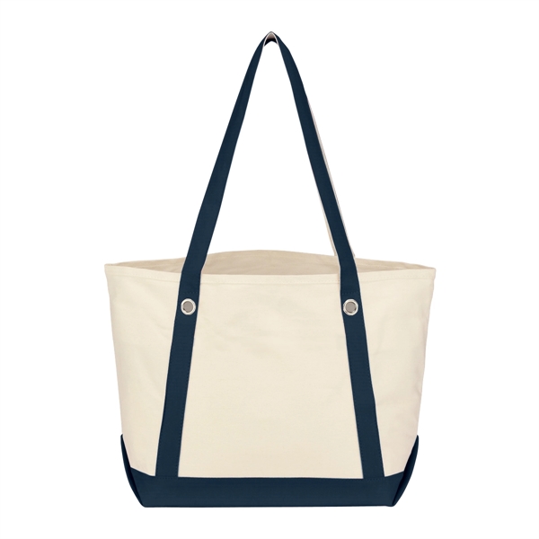 Medium Cotton Canvas Sailing Tote Bag - Medium Cotton Canvas Sailing Tote Bag - Image 16 of 35