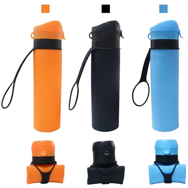 20 oz Collapsible Silicone Water Bottle - 20 oz Collapsible Silicone Water Bottle - Image 1 of 3