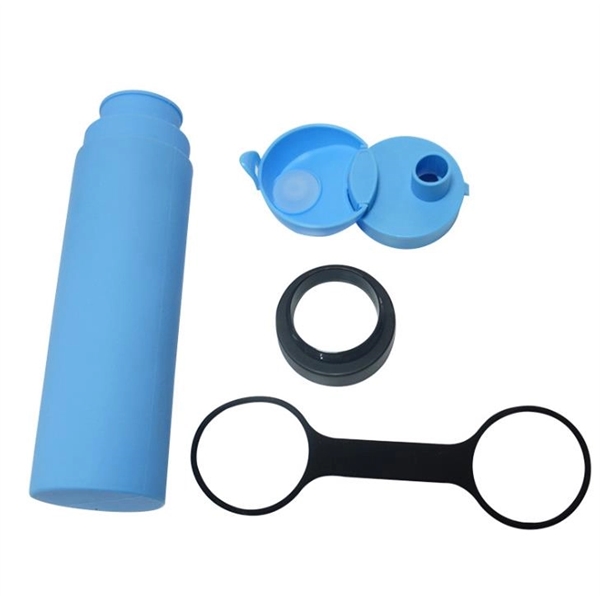 20 oz Collapsible Silicone Water Bottle - 20 oz Collapsible Silicone Water Bottle - Image 2 of 3