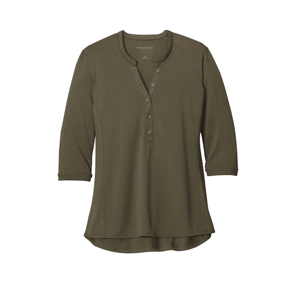 Port Authority Women's UV Choice Pique Henley - Port Authority Women's UV Choice Pique Henley - Image 8 of 30