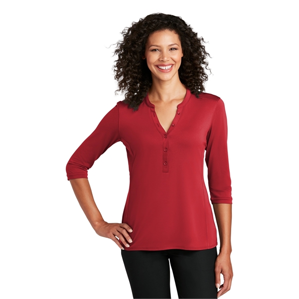 Port Authority Women's UV Choice Pique Henley - Port Authority Women's UV Choice Pique Henley - Image 10 of 30