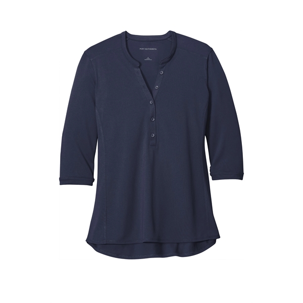 Port Authority Women's UV Choice Pique Henley - Port Authority Women's UV Choice Pique Henley - Image 25 of 30