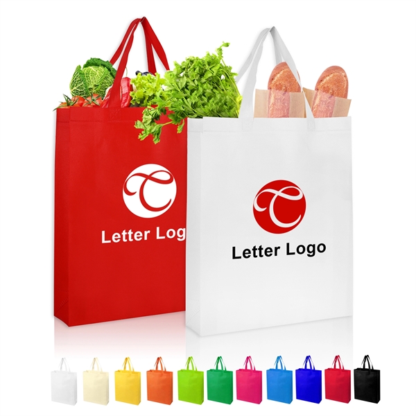Heat Sealed Non-Woven Shopping Tote Bag(12" x 15" x 4") - Heat Sealed Non-Woven Shopping Tote Bag(12" x 15" x 4") - Image 0 of 12